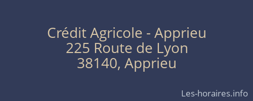 Crédit Agricole - Apprieu