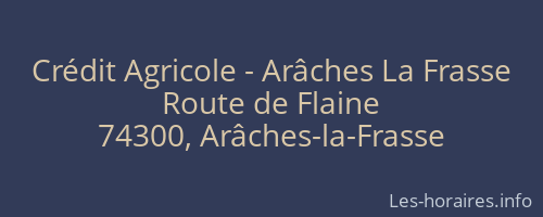 Crédit Agricole - Arâches La Frasse