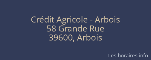Crédit Agricole - Arbois