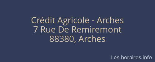 Crédit Agricole - Arches