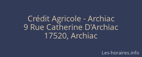Crédit Agricole - Archiac