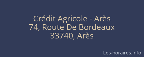 Crédit Agricole - Arès