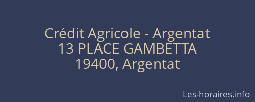 Crédit Agricole - Argentat