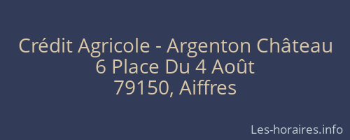 Crédit Agricole - Argenton Château