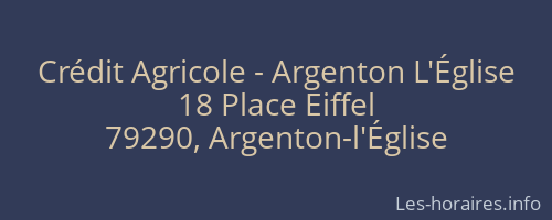 Crédit Agricole - Argenton L'Église