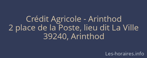 Crédit Agricole - Arinthod