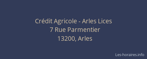 Crédit Agricole - Arles Lices