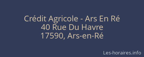 Crédit Agricole - Ars En Ré