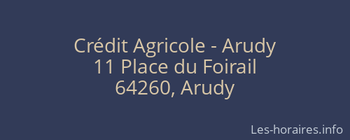 Crédit Agricole - Arudy