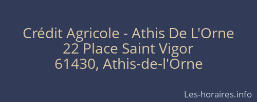 Crédit Agricole - Athis De L'Orne