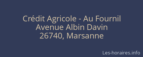 Crédit Agricole - Au Fournil