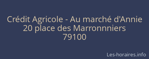 Crédit Agricole - Au marché d'Annie