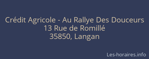 Crédit Agricole - Au Rallye Des Douceurs