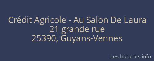 Crédit Agricole - Au Salon De Laura