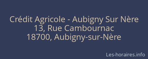 Crédit Agricole - Aubigny Sur Nère