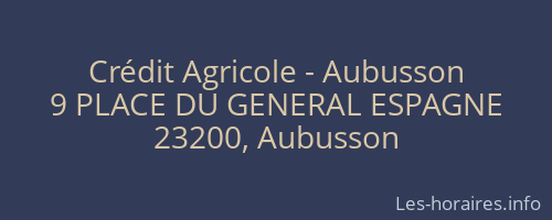 Crédit Agricole - Aubusson