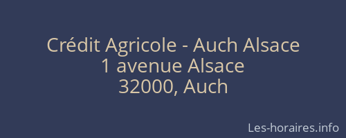 Crédit Agricole - Auch Alsace