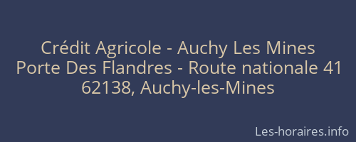 Crédit Agricole - Auchy Les Mines