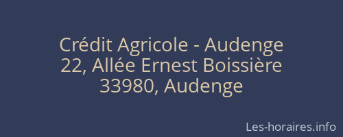Crédit Agricole - Audenge