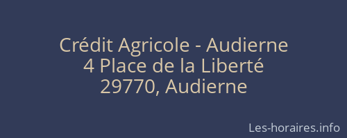Crédit Agricole - Audierne