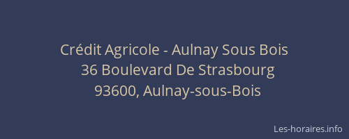 Crédit Agricole - Aulnay Sous Bois