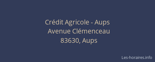Crédit Agricole - Aups