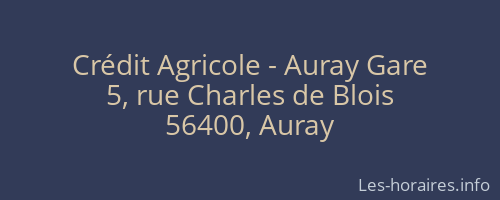 Crédit Agricole - Auray Gare