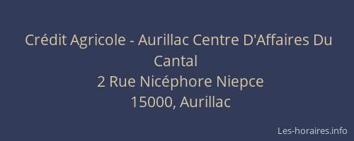 Crédit Agricole - Aurillac Centre D'Affaires Du Cantal