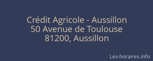 Crédit Agricole - Aussillon