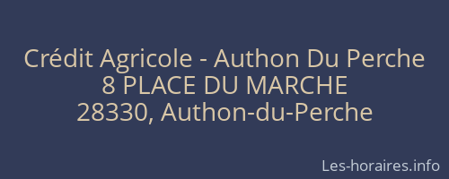Crédit Agricole - Authon Du Perche