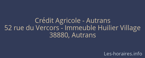 Crédit Agricole - Autrans