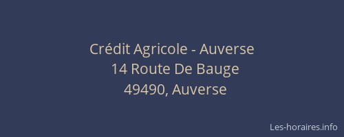 Crédit Agricole - Auverse
