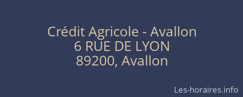 Crédit Agricole - Avallon