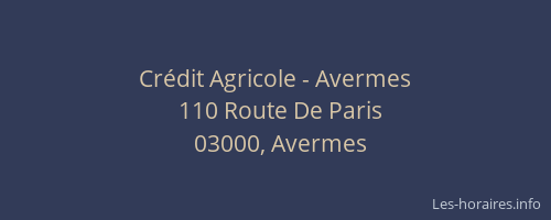 Crédit Agricole - Avermes
