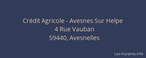 Crédit Agricole - Avesnes Sur Helpe