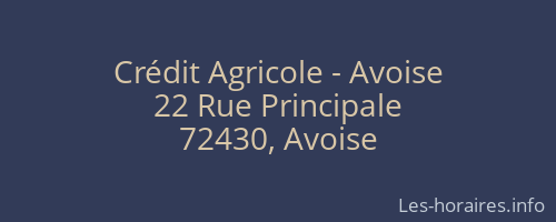 Crédit Agricole - Avoise
