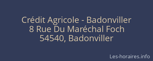 Crédit Agricole - Badonviller