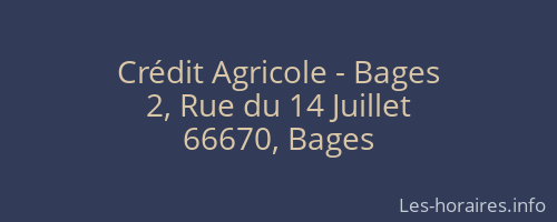Crédit Agricole - Bages