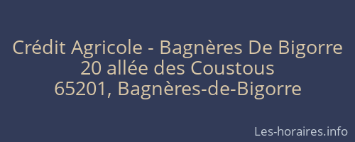 Crédit Agricole - Bagnères De Bigorre
