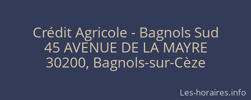 Crédit Agricole - Bagnols Sud