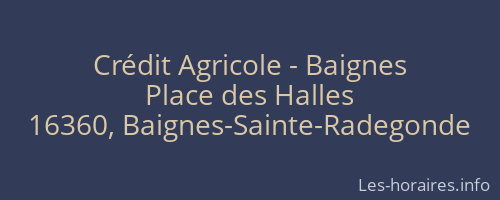Crédit Agricole - Baignes