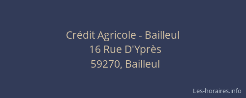 Crédit Agricole - Bailleul