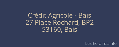 Crédit Agricole - Bais