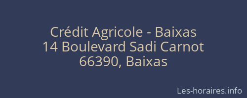 Crédit Agricole - Baixas