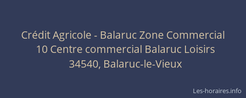 Crédit Agricole - Balaruc Zone Commercial