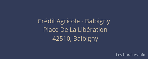 Crédit Agricole - Balbigny