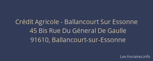 Crédit Agricole - Ballancourt Sur Essonne