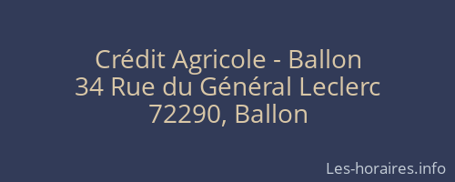 Crédit Agricole - Ballon
