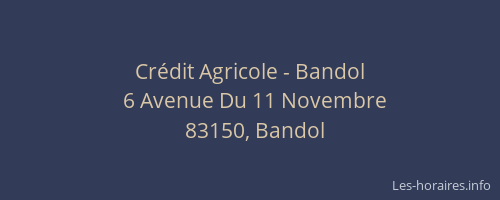 Crédit Agricole - Bandol