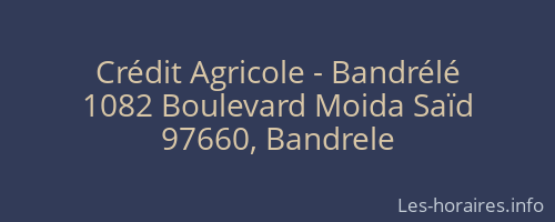 Crédit Agricole - Bandrélé